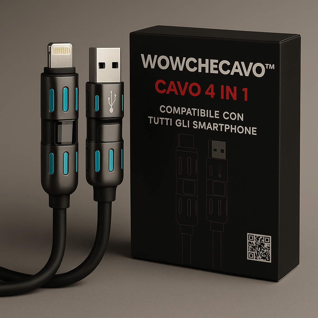 Cavo Ricarica Universale 4 in 1 - wowcheprodottoCavo Ricarica Universale 4 in 1
